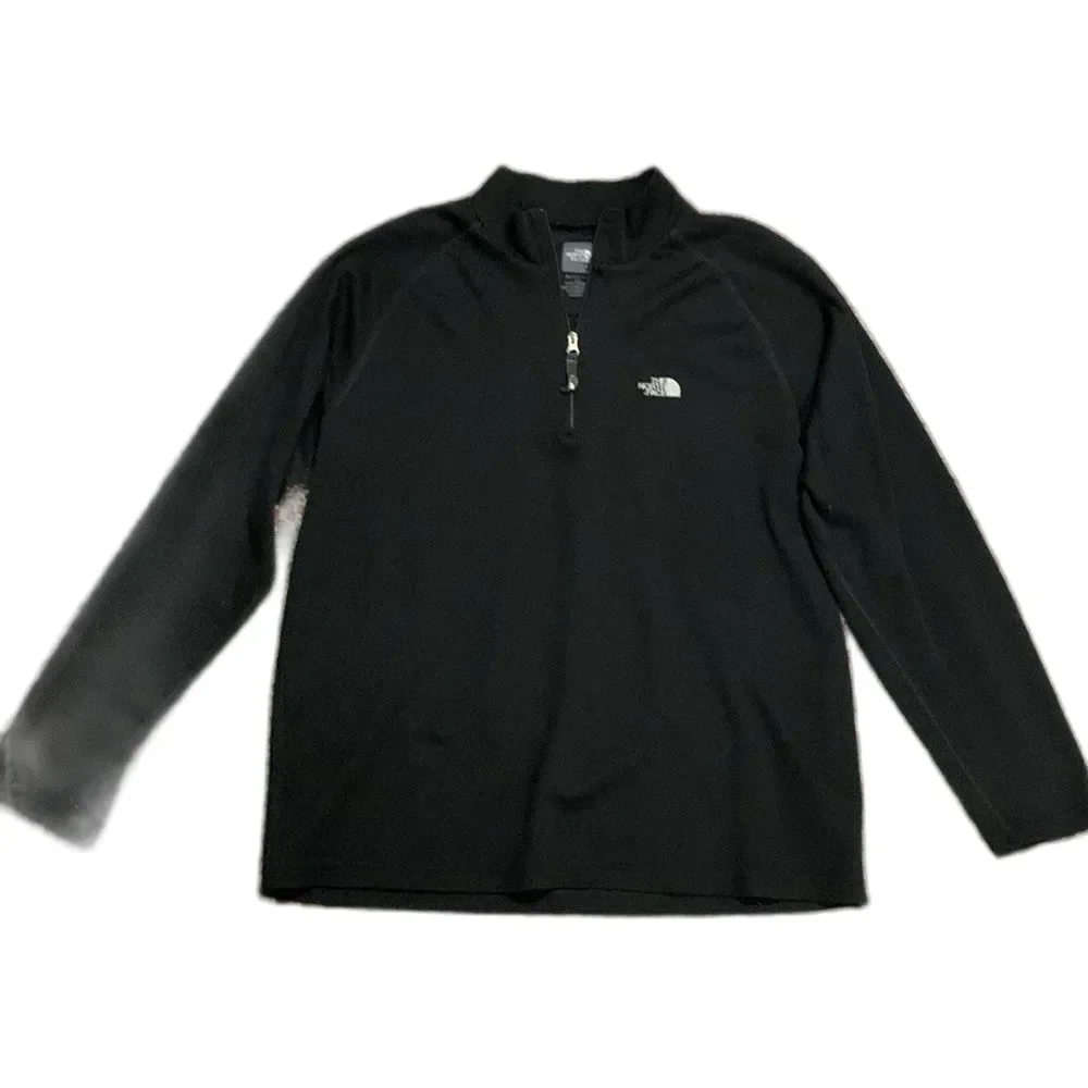 The North Face Mens Black Vapor Wick 1/4 Zip LS Pullover Sweatshirt Size L